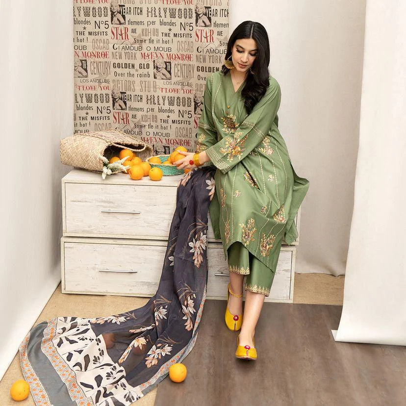 Eid special 3pc emb lawn ES 513