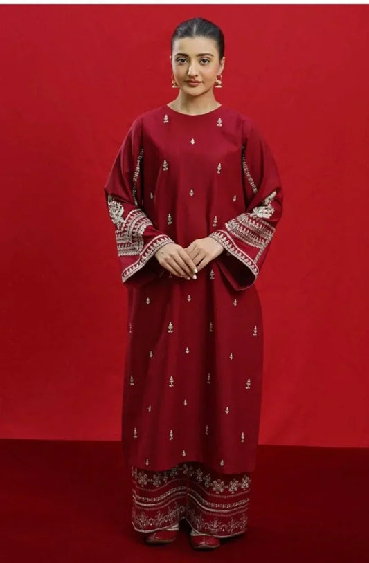 2pc Embroidery lawn  SE 615