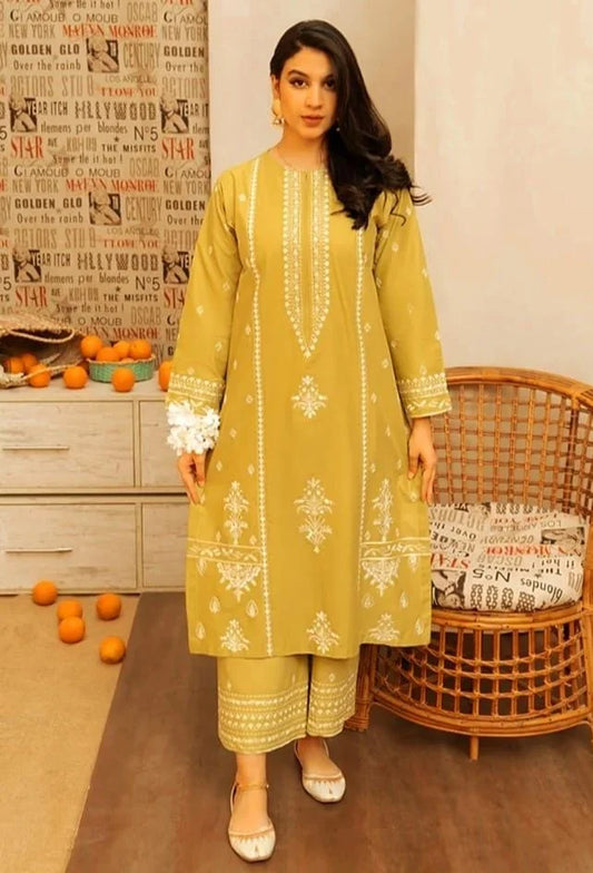 2pc Embroidery lawn  SE 616