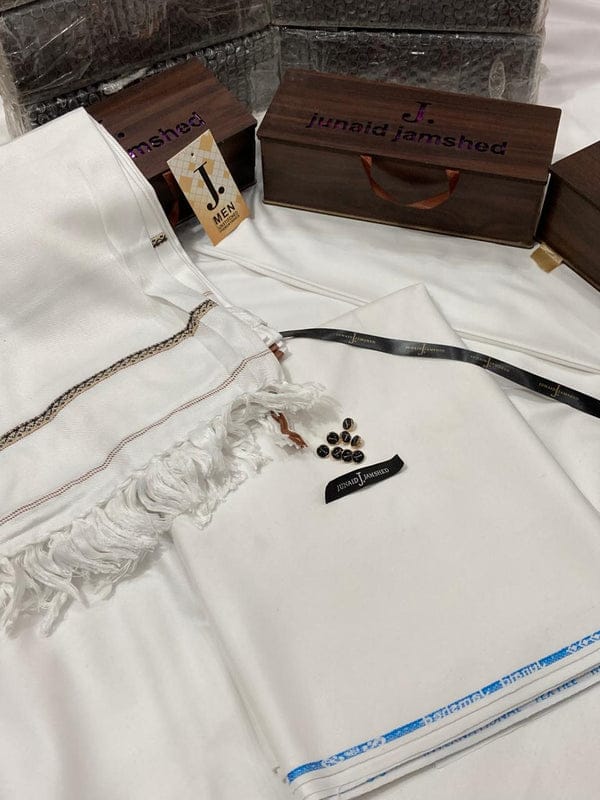 J.EXCULSIVE SUIT+SHAWL PAIR (SPECIAL PACKING WOODEN BOX) (WHITE SUIT+WHITE SHAWL)